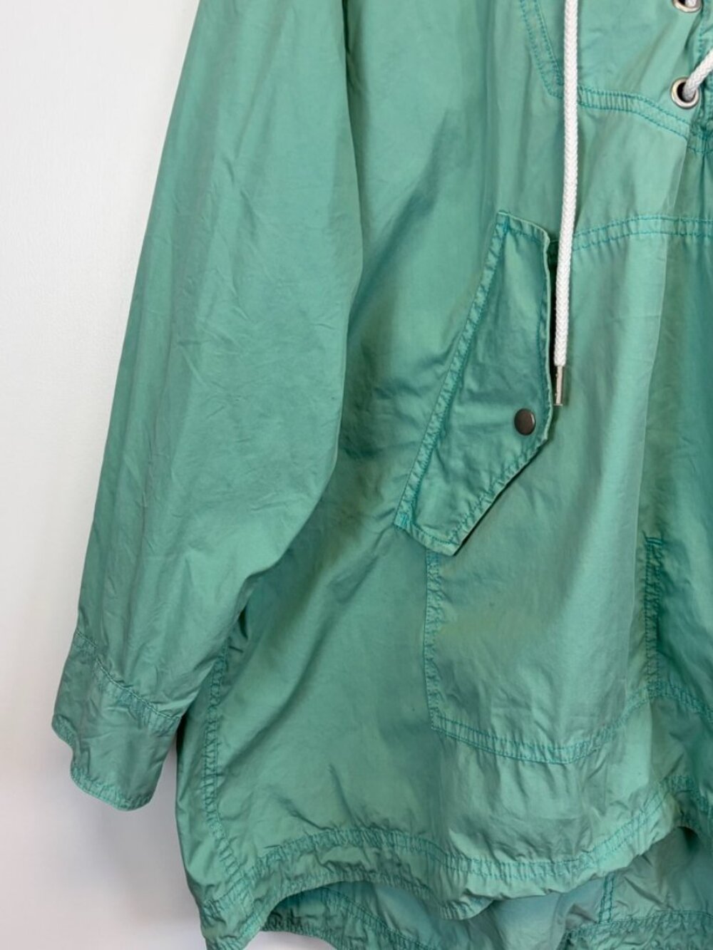 Free People Teal Poplin Pullover Jacket - Picture 4 of 10